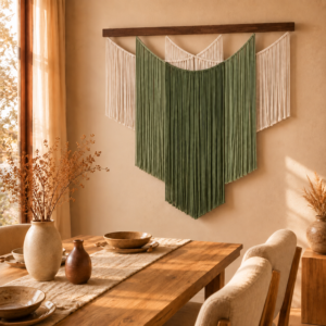 Large Multicolor Boho Macrame Wall Hanging – Handmade Cotton Wall Decor